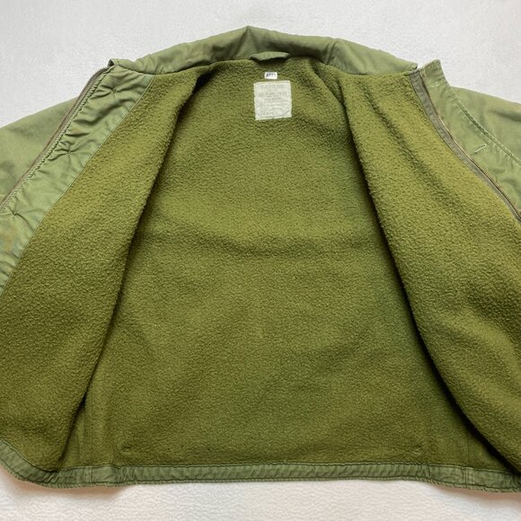 Vintage US Military A-1 Cold Weather Permeable Deck Jacket Men's XL Sherpa Lined - Picture 11 of 16